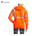 Benutzerdefinierte Klasse 3 Hallo Vis Reflexstreifen Sicherheit Hoodie Sweatshirt für Mann im Herbst und Winter